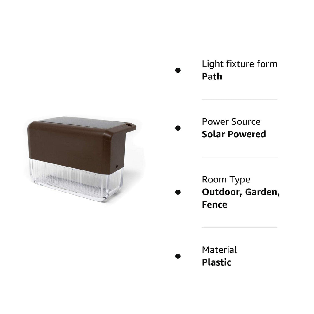 Solar Stair Lights : Auto Light Up In The Dark