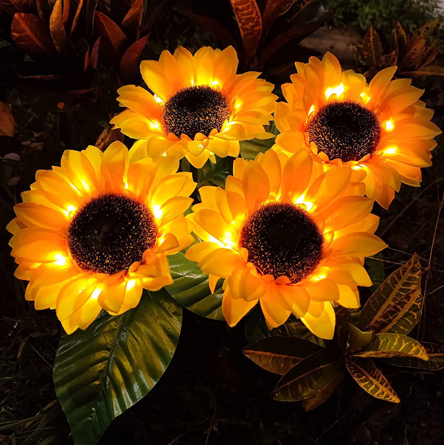 Everlasting Glow-In-The-Dark Solar Sunflower Lights