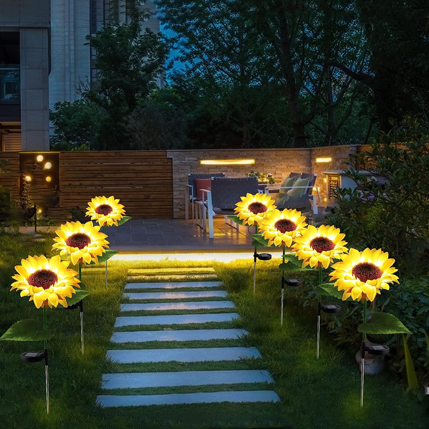 Everlasting Glow-In-The-Dark Solar Sunflower Lights